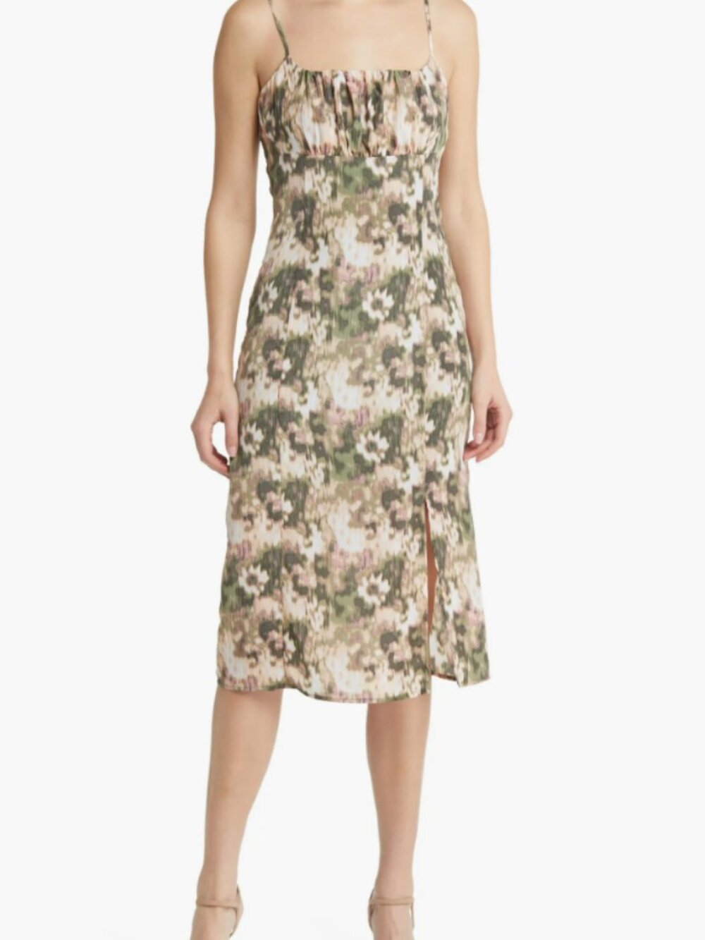 Chelsea 28 Floral Spaghetti Strap  Midi Dress Size 1X